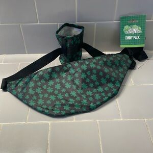 St. Patrick’s Day Fanny Pack with bottle holder, NWT.  Has one pocket